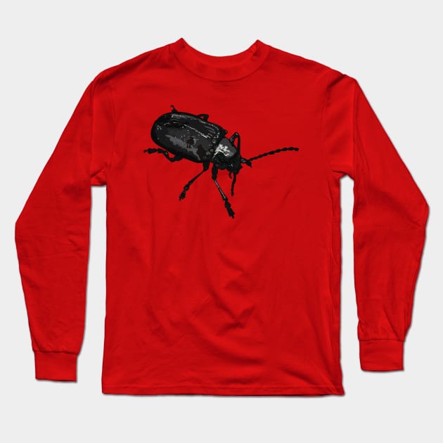 Black Beetle Long Sleeve T-Shirt by Brieana